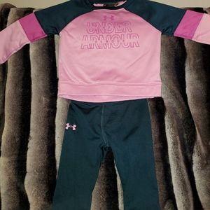 Girls Toddler Under Armour sweatshirt and leggings